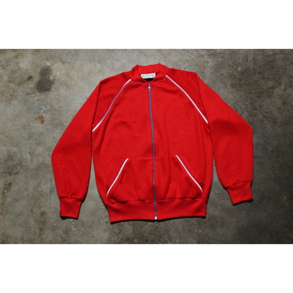 Vintage 1970's Cooper Lake Red Zip-Up Jacket - Fits Like Small / Medium